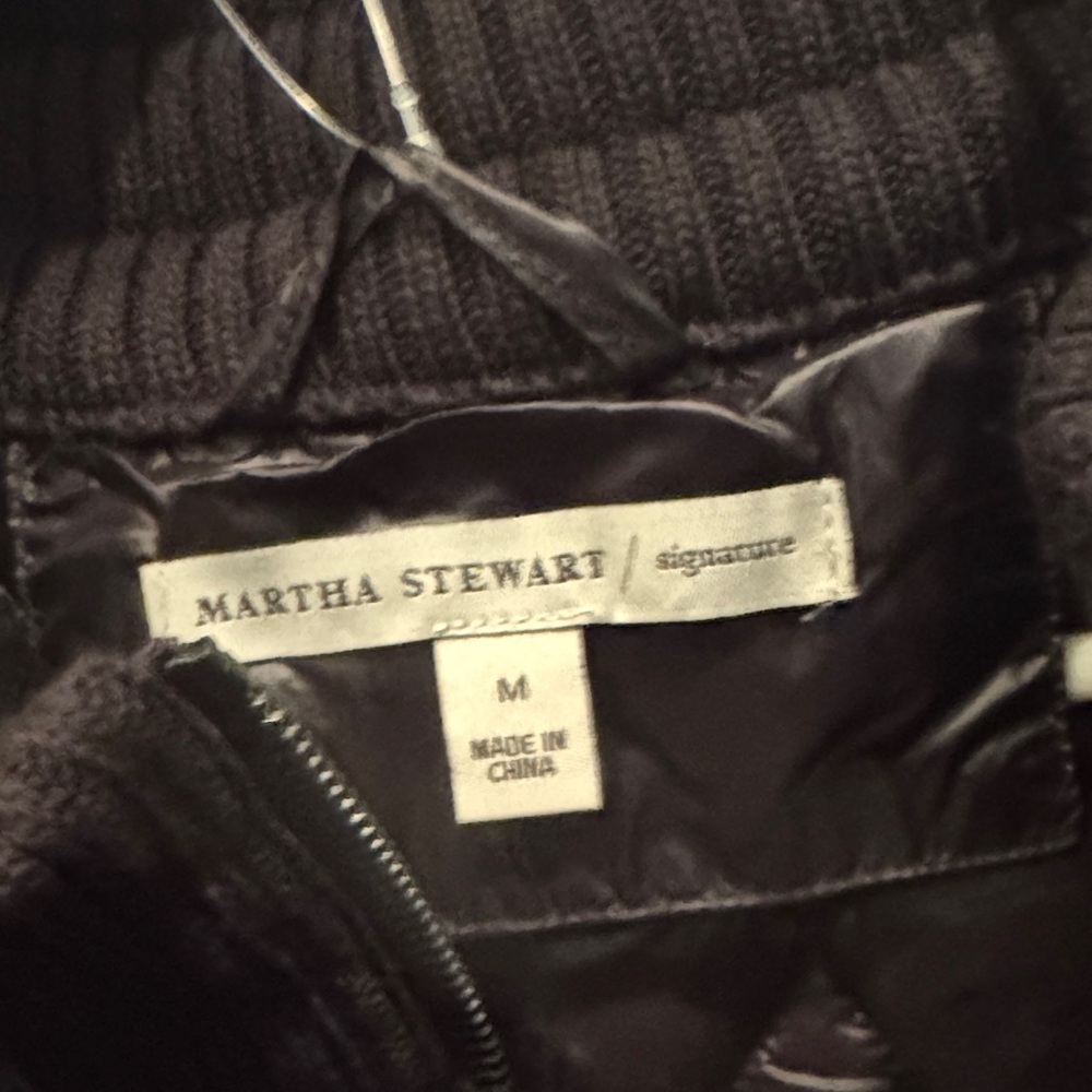 Martha Stewart/signature diamond Black short sleeve Quilted Jacket - Picture 6 of 8